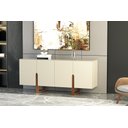 Ver imagem 2 de Balcão Buffet 4 portas para sala de jantar 180cm - Canes Off White/Imbuia