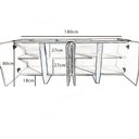 Ver imagem 4 de Balcão Buffet 4 portas para sala de jantar 180cm - Canes Off White/Imbuia