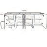 Balcão Buffet 4 portas para sala de jantar 180cm - Canes Off White/Imbuia - 4