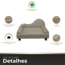 Ver imagem 3 de Mini Sofá Cama Divã Pet Cães e Gatos Orgânico Confortável e Reforçado Suede