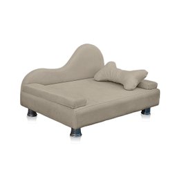 Mini Sofá Cama Divã Pet Cães e Gatos Orgânico Confortável e Reforçado Suede - 1