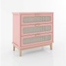 Cômoda 3 Gavetas com Palhinha Indiana Isa Rosê - 2