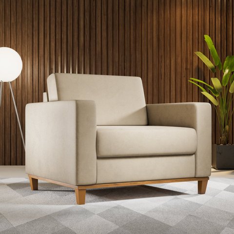 Poltrona Baixa em Veludo Livia Yescasa