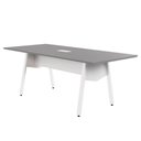 Ver imagem 2 de Mesa de Reunião 2,0m 8 Pessoas Cinza Sagrado com Branco F5 Office