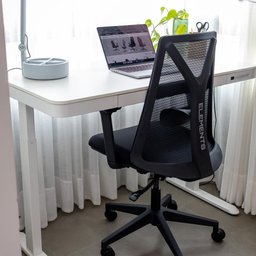 Kit 4 Cadeiras Escritório Presidente Ergonômica Nr17 Elements Apoio Lombar Preta - 5