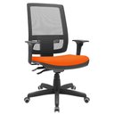 Ver imagem 1 de Cadeira Presidente Brizza Tela Ergonômica Para Escritório Regulagem Altura Back System NR17 Laranja