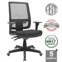 Ver imagem 3 de Cadeira Presidente Brizza Tela Ergonômica Para Escritório Regulagem Altura Back System NR17 Laranja