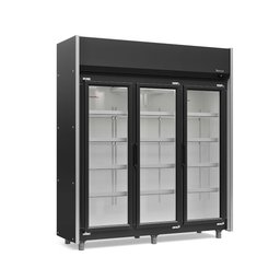 Balcao Refrigerado Expositor Vertical Geas-3p Preto 3 Portas 1,83Mt 127V - Gelopar - 2