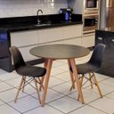 Ver imagem 5 de Mesa de Jantar Dina Redonda de Madeira de 90cm na Cor Preta