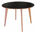 Ver imagem 1 de Mesa de Jantar Dina Redonda de Madeira de 90cm na Cor Preta