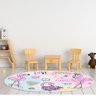 Tapete Emborrachado Oval Flamingos Super Girl 70x90cm - 1