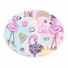 Tapete Emborrachado Oval Flamingos Super Girl 70x90cm - 2