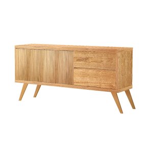 Buffet Bellini Plus 1800 Acabamento em Lâmina Natural de Madeira Pollo Decor