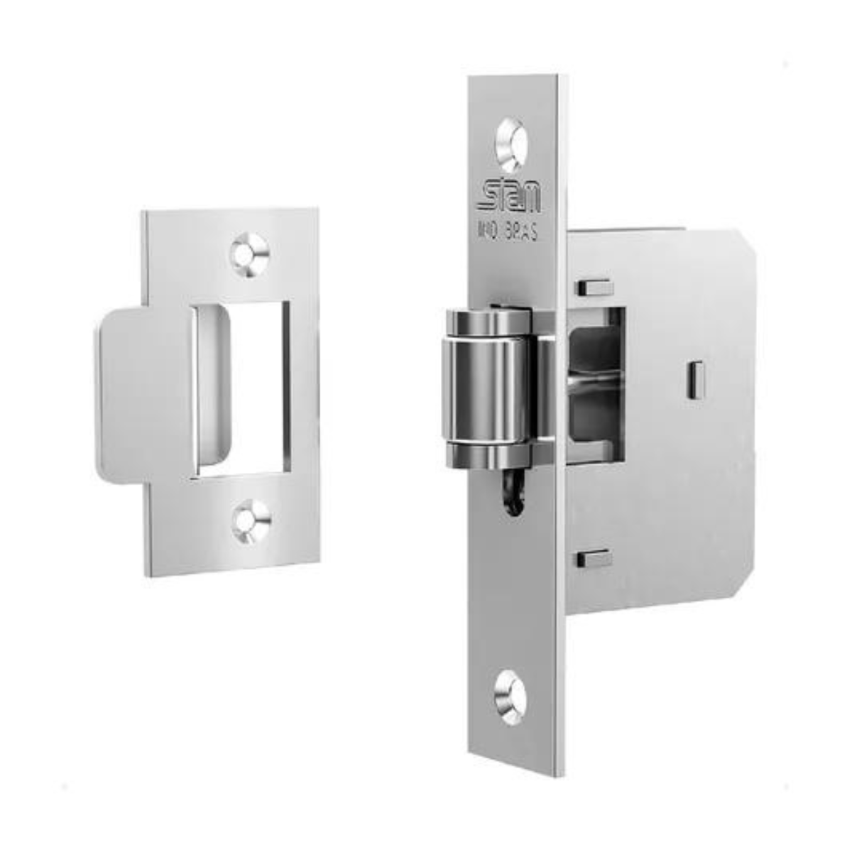 Fecho Mini Rolete Porta Pivotante Inox Cromado 3f - 3