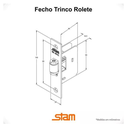 Ver imagem 2 de Fecho Mini Rolete Porta Pivotante Inox Cromado 3f