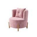 Ver imagem 5 de Kit 2 Poltronas Orgânica Curva Luna Veludo Rosê - Montanaris Decor