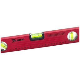 Nível de Alumínio 14 3 Bolhas com Regua Vermelho Mtx - 1