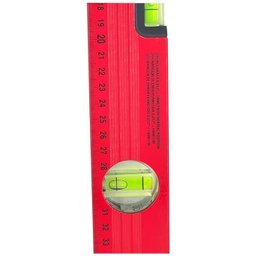Nível de Alumínio 14 3 Bolhas com Regua Vermelho Mtx - 2