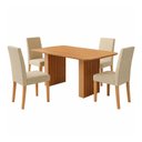 Ver imagem 4 de Mesa de Jantar 4 Lugares Orlando Ripado 180 cm Cinamomo/Gengibre - Panorama Moveis