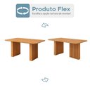 Ver imagem 3 de Mesa de Jantar 4 Lugares Orlando Ripado 180 cm Cinamomo/Gengibre - Panorama Moveis
