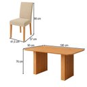 Ver imagem 5 de Mesa de Jantar 4 Lugares Orlando Ripado 180 cm Cinamomo/Gengibre - Panorama Moveis