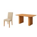 Ver imagem 6 de Mesa de Jantar 4 Lugares Orlando Ripado 180 cm Cinamomo/Gengibre - Panorama Moveis
