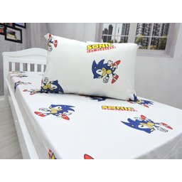 Jogo de Lençol com Elastico e Fronha Sonic Kit 2pçs - 2