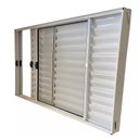 Ver imagem 3 de Janela de Alumínio Branco Veneziana de Correr 3 Folhas sem Grade Cmc Modular - 1.50 (l) X 1.00 (a)