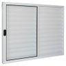 Janela de Alumínio Branco Veneziana de Correr 3 Folhas sem Grade Cmc Modular - 1.50 (l) X 1.00 (a) - 2