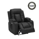 Ver imagem 1 de Poltrona Reclinável Austin com Massagem Aquecimento USB Usbc Óculos Massageador Bluetooth PU