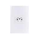 Ver imagem 1 de Tomada Margirius Sleek 2p+t 10a com Placa 4x2 Branca