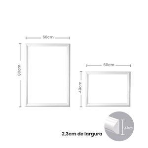 Boiserie Autocolante Roda Meio Porta Kit 60x80cm e 60x40cm