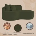 Ver imagem 3 de Sofá Design Robusto Elegante Curvo Bouclé:verde Musgo