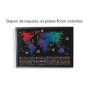 Ver imagem 5 de Mapa Mundi de Raspar Dourado com Moldura com Bandeiras 73x50