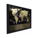 Ver imagem 3 de Mapa Mundi de Raspar Dourado com Moldura com Bandeiras 73x50