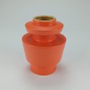 Ver mais imagens de Vaso Valvola Decorativo Cachepô Enfeite 16x12x12cm Cerâmica Laranja