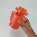 Ver imagem 5 de Vaso Valvola Decorativo Cachepô Enfeite 16x12x12cm Cerâmica Laranja