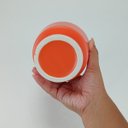 Ver imagem 4 de Vaso Valvola Decorativo Cachepô Enfeite 16x12x12cm Cerâmica Laranja