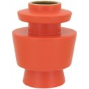 Ver imagem 1 de Vaso Valvola Decorativo Cachepô Enfeite 16x12x12cm Cerâmica Laranja