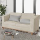 Ver imagem 2 de Kit Sofá 2 Lugares e 2 Poltronas Europa Suede Doce Sonho Móveis - Bege