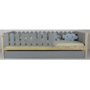 Ver imagem 1 de Bicama Infantil Solteiro Base Colorida Madeira Maciça Pinus Grade Cercadinho