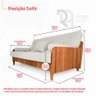Sofá Cama Paris Ii Ripado Acquablock Madeira Maciça Natural - Branco Off - 5