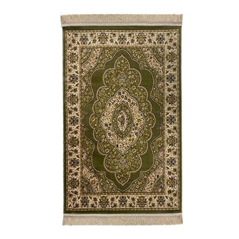 Tapete Persa Verde com Bege Ideal para Quarto e Sala 160x235