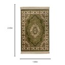 Ver imagem 3 de Tapete Persa Verde com Bege Ideal para Quarto e Sala 160x235