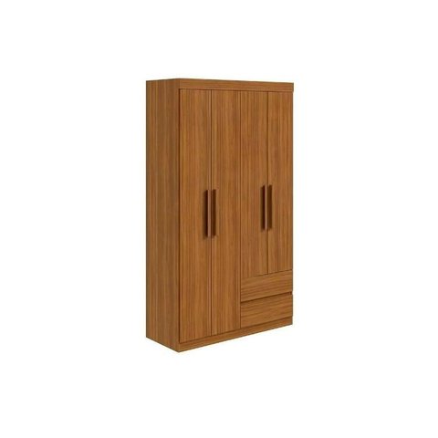 Guarda Roupa Solteiro 4 Portas e 2 Gavetas Zeus Rovere/amêndoa - Lopas