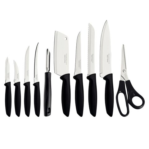 Jogo de Facas 10pcs Plenus Preto Aço Inox 23498065