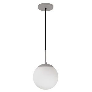 Luminária Lustre Jabuticaba Globo Vidro Quarto Prata 20cm