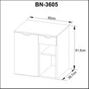 Ver imagem 4 de Gabinete Suspenso para Banheiro 60cm Branco/Mármore