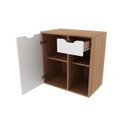 Ver imagem 5 de Gabinete Suspenso para Banheiro 60cm Laranja/Amendoa/Branco