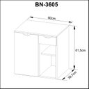 Ver imagem 5 de Gabinete Suspenso para Banheiro 60cm 